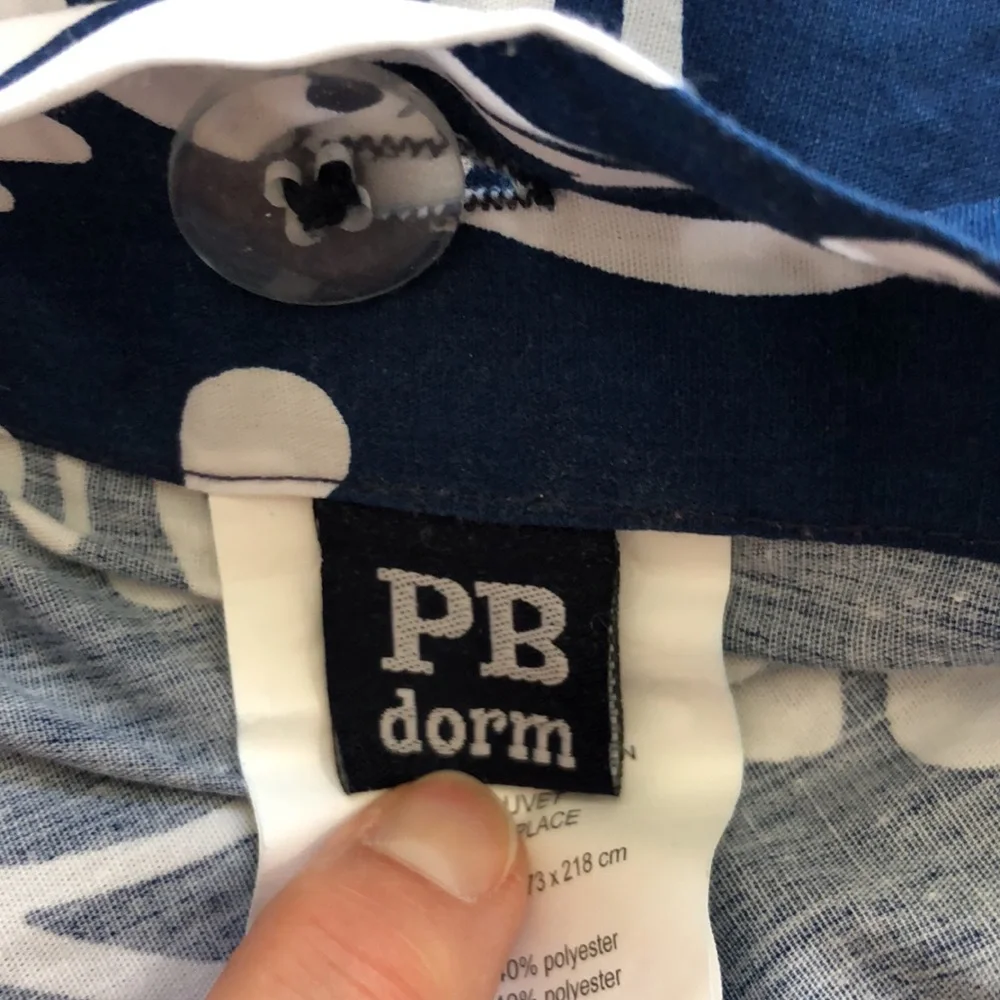 Pottery Barn Dorm Twin duvet and 2 shams